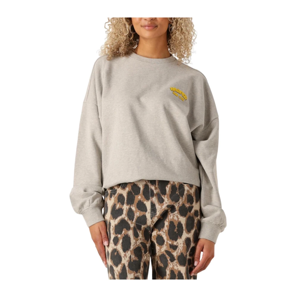 Harper & Yve Grijze Sweater Rollthedice-sw Gray Dames