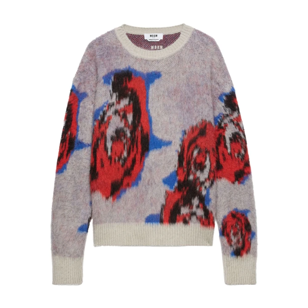 Msgm Grijze Sweater Collectie Multicolor Heren