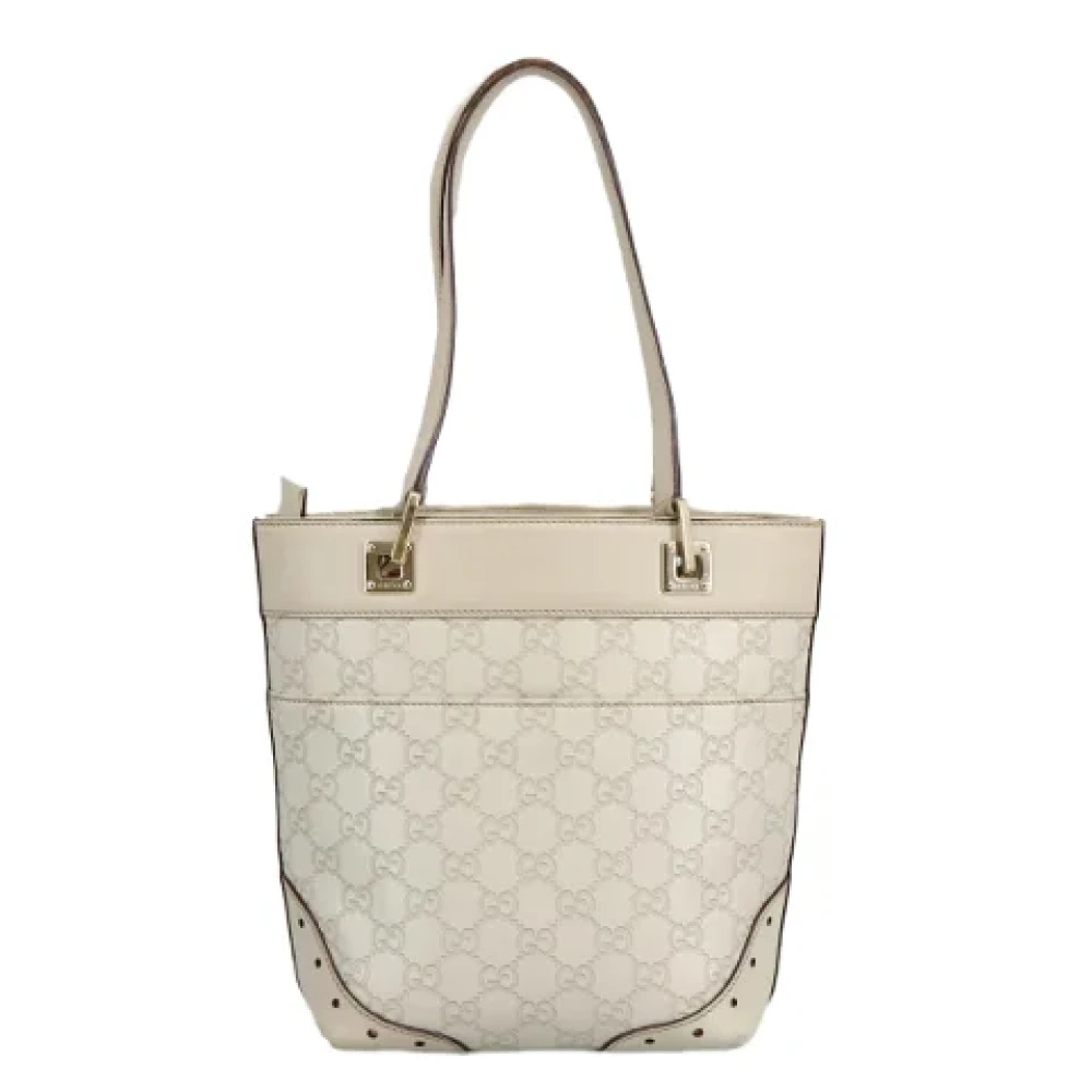 Gucci Vintage Pre-owned Leather gucci-bags White Dames