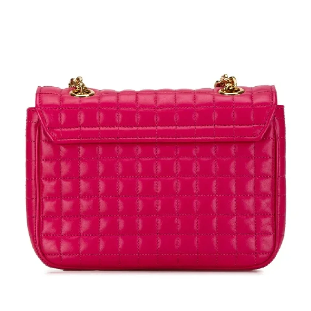 Celine Vintage Pre-owned Leather celine-bags Pink Dames