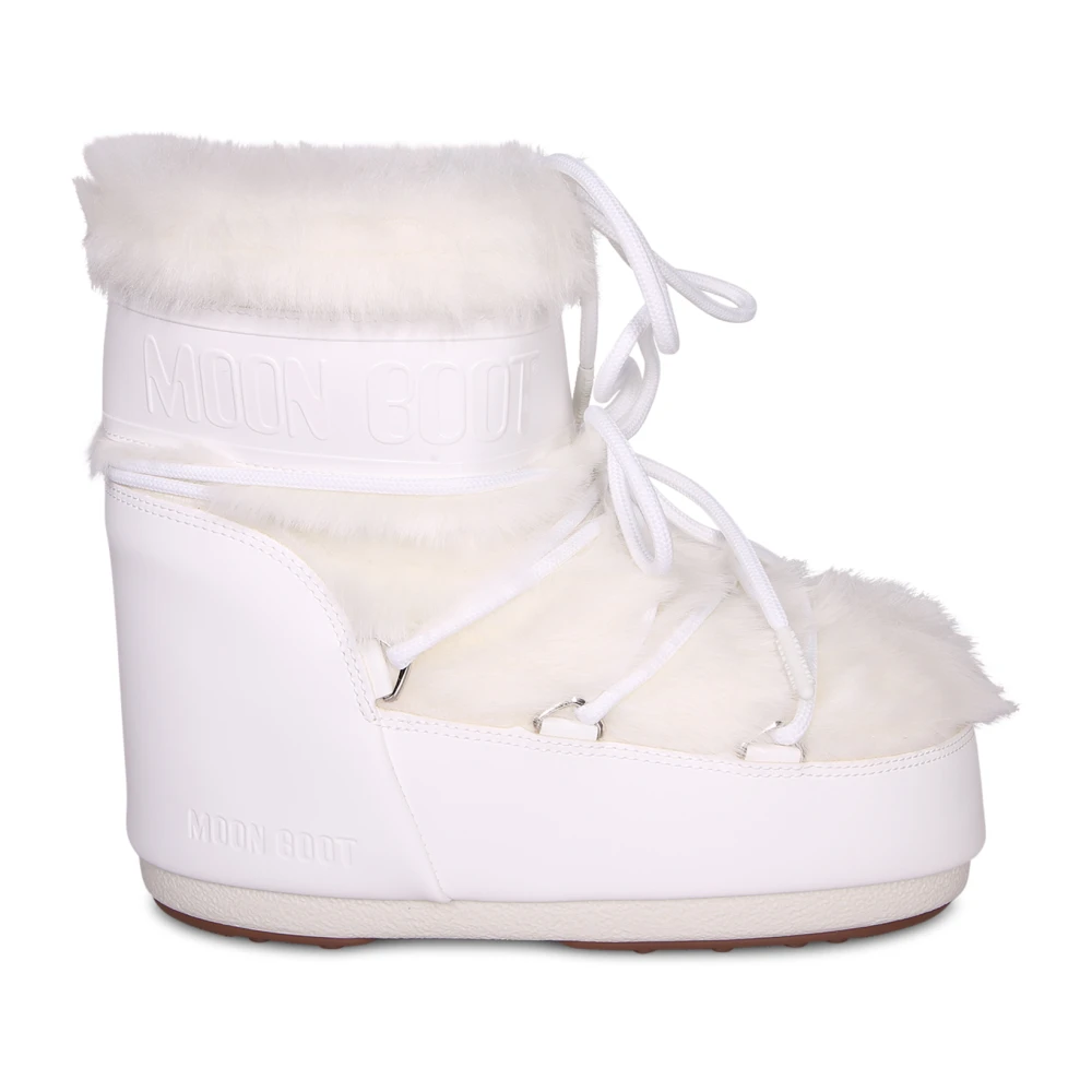 Moon Boot Women's White Skiing & Snowboarding, 3 Uk, Icon Low Nylon Boots