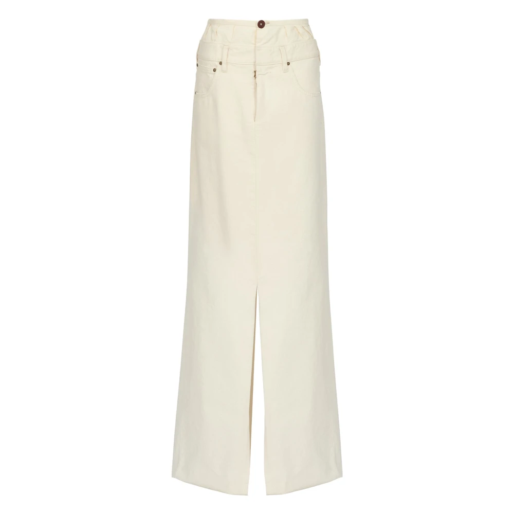 Maison Margiela Lange Rok met een Twist Beige Dames