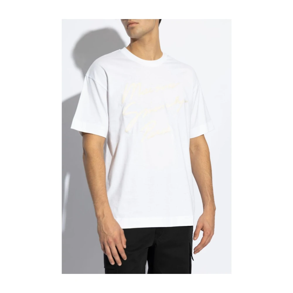 Givenchy T-shirt met geborduurd logo en ronde hals van jersey White Heren