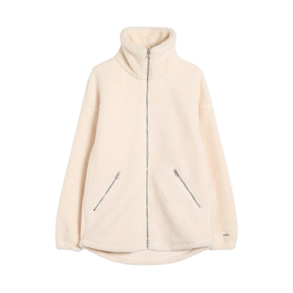 Aim'n Almond White Pile Jacket Beige Dames