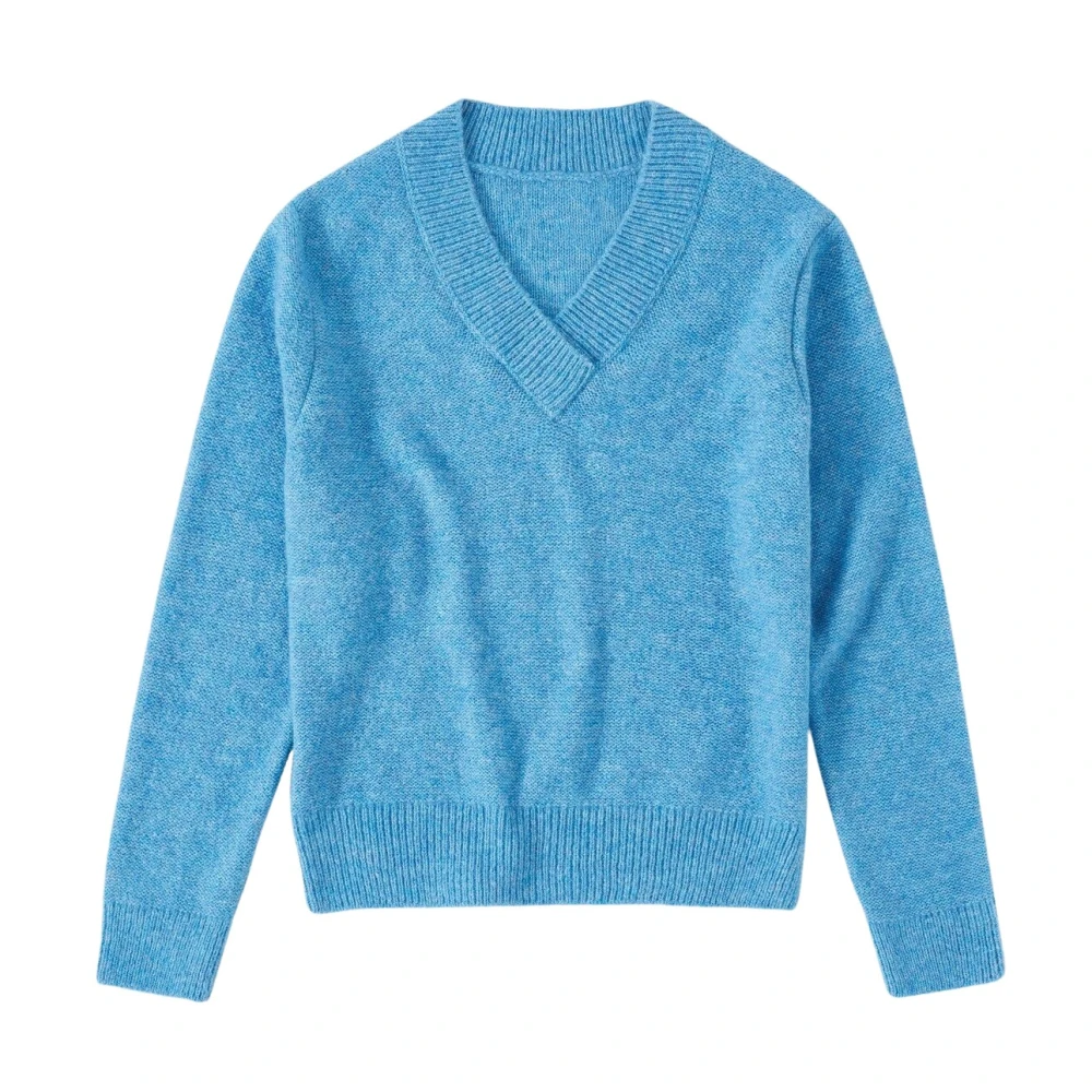 Closed Warme en Zachte V-Hals Sweater Blue Dames