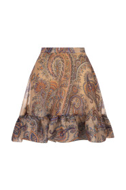 Beżowa mini spódnica z motywami Paisley