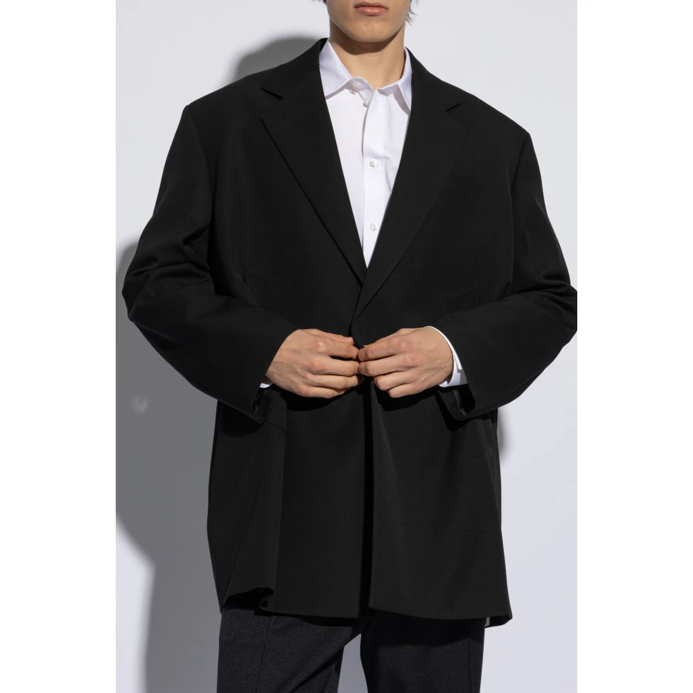 Jil Sander Wollen jas Black Heren