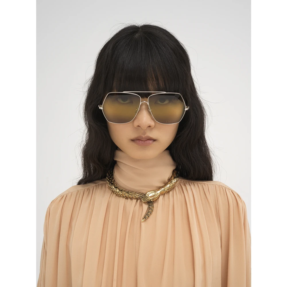 Chloé Zijden Beige Blouse met Lavallière Sjaal Beige Dames