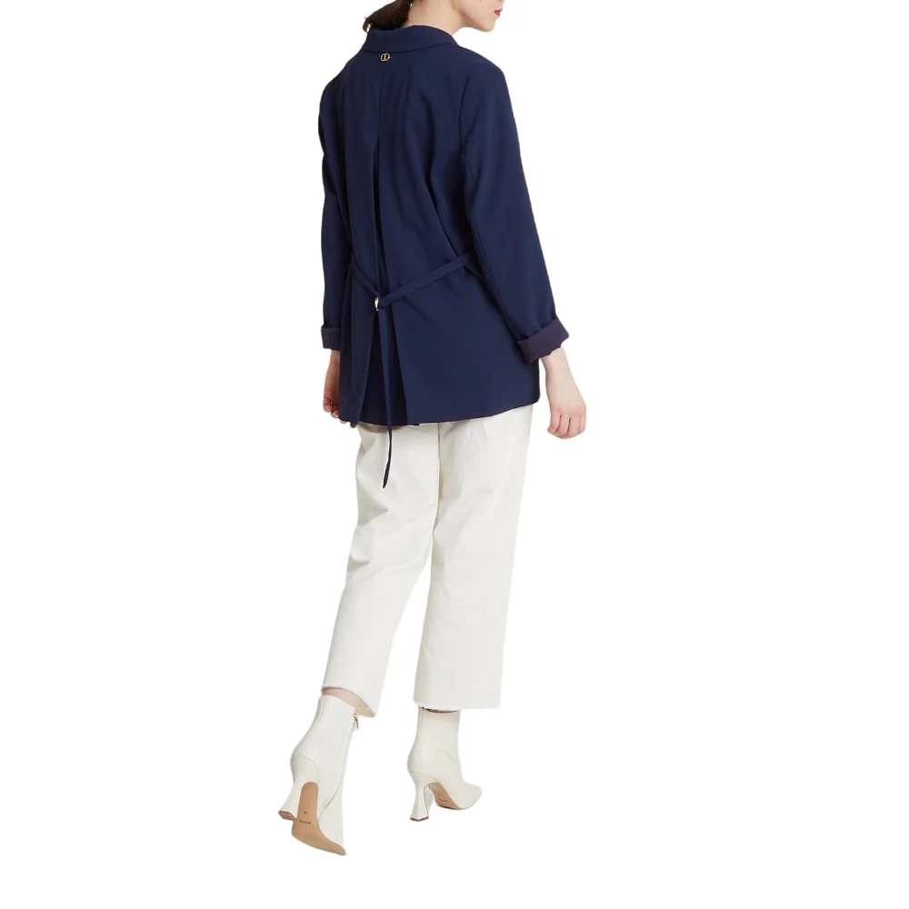 Twinset Elegante Jas Blue Dames