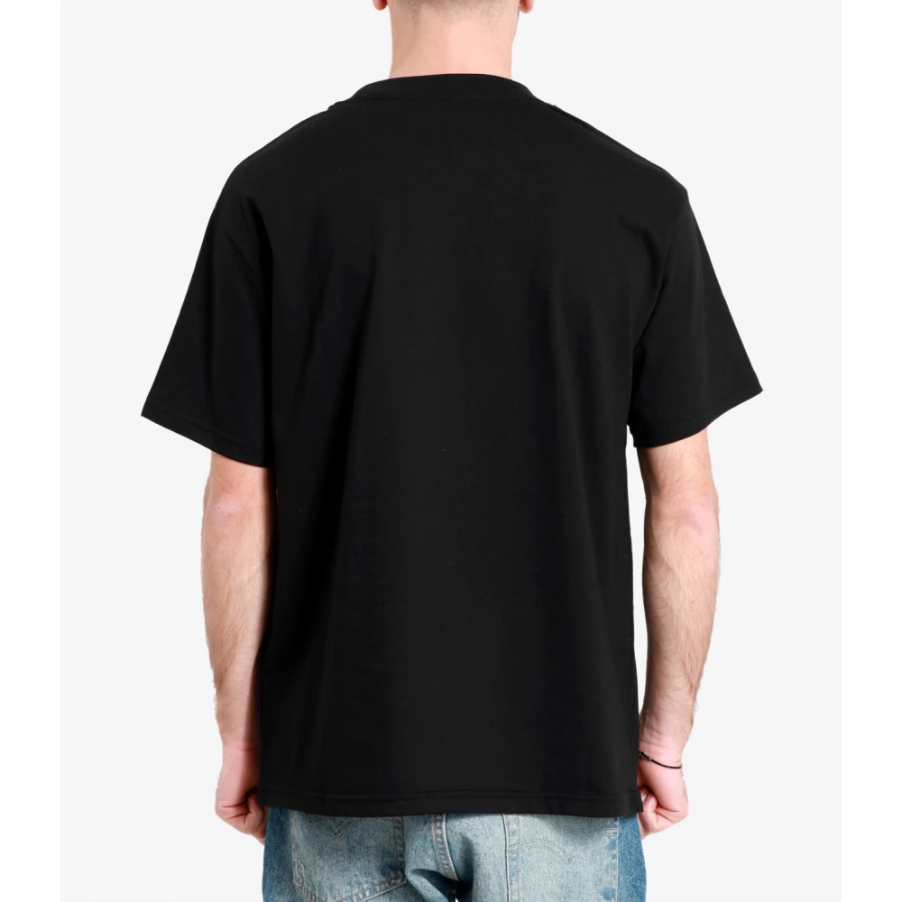 Gcds Geborduurd Crew-neck T-shirt met Logo Black Heren
