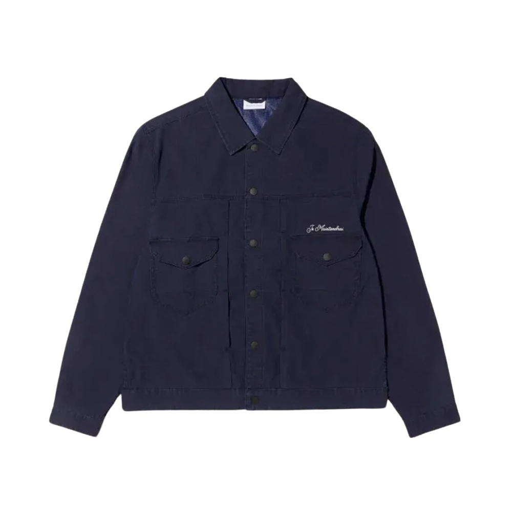 Denham The Jeanmaker Kinetic Denim Overshirt Jacket Blue Heren