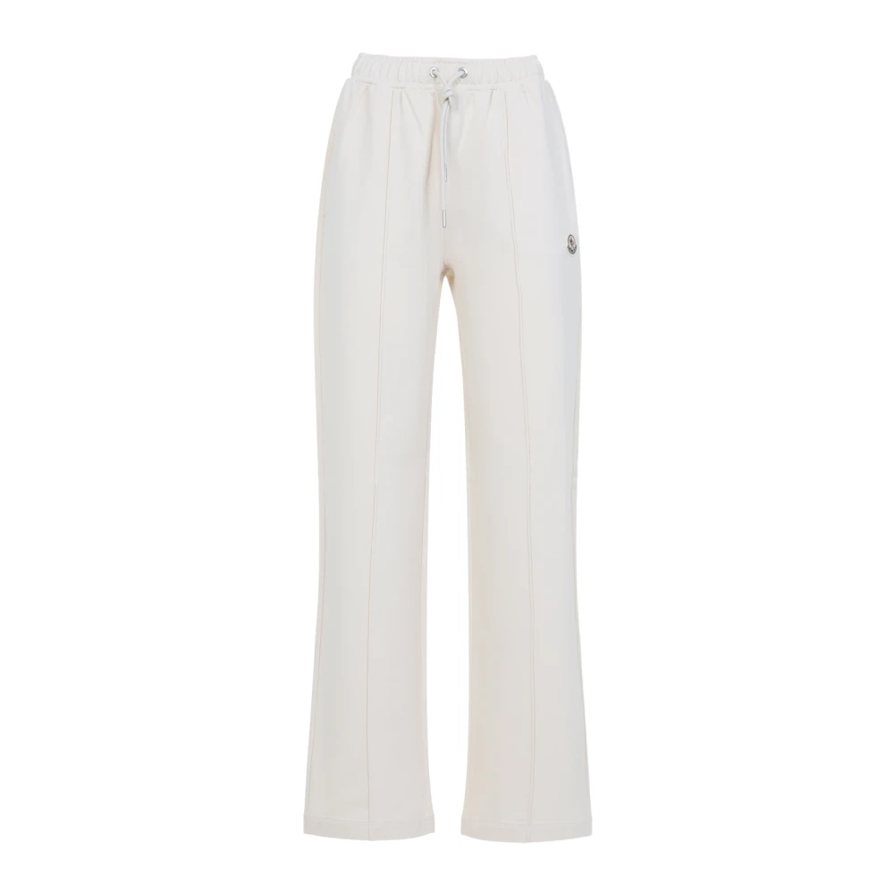 Moncler Donna Bianco - Pantaloni Della Tuta Ampi In Cotone - Trousers - M