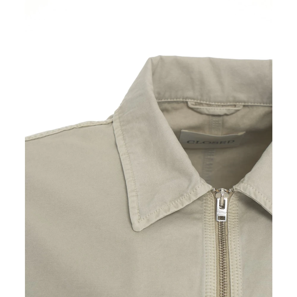 closed Grijze Overshirt met Shirtstijl Kraag Gray Heren