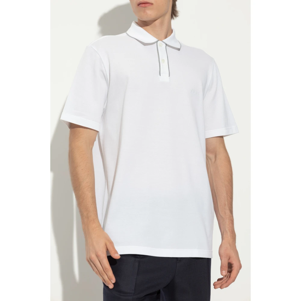 Brioni Katoenen polo White Heren
