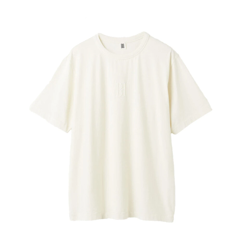 By Malene Birger Geborduurde Loose-Fit Katoenen T-Shirt By Herenne Birger White Dames