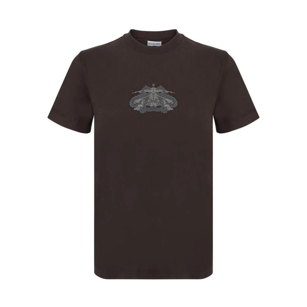 Burberry Iconisch Logo Monochrome Katoenen T-shirt Black Heren