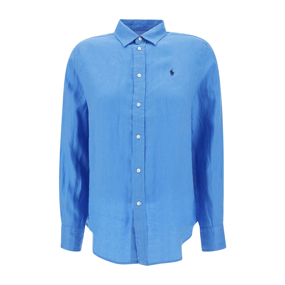Polo Ralph Lauren Linnen Overhemden met knoopsluiting Blue Dames