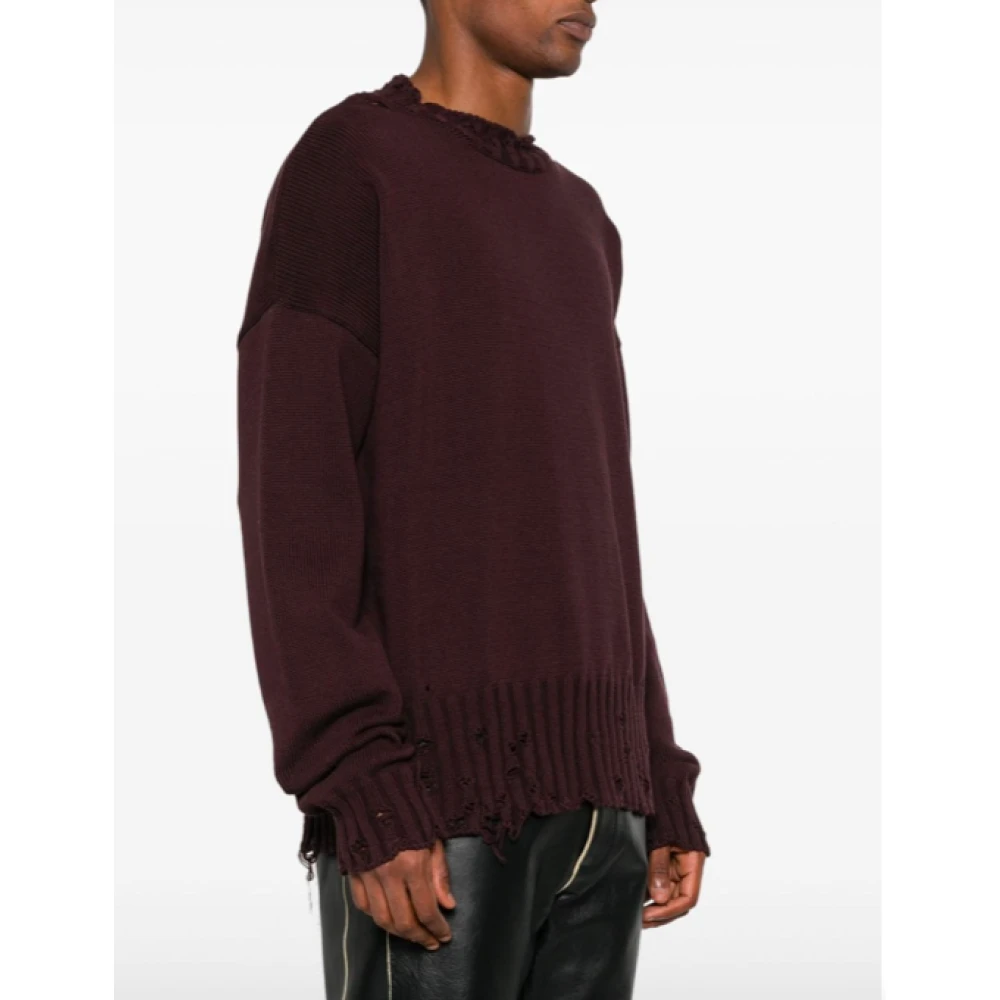 Marni Burgundy Crew Neck Sweater Red Heren