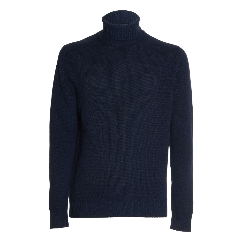 Malo Blauwe Coltrui Sweater Aw24 Blue Heren