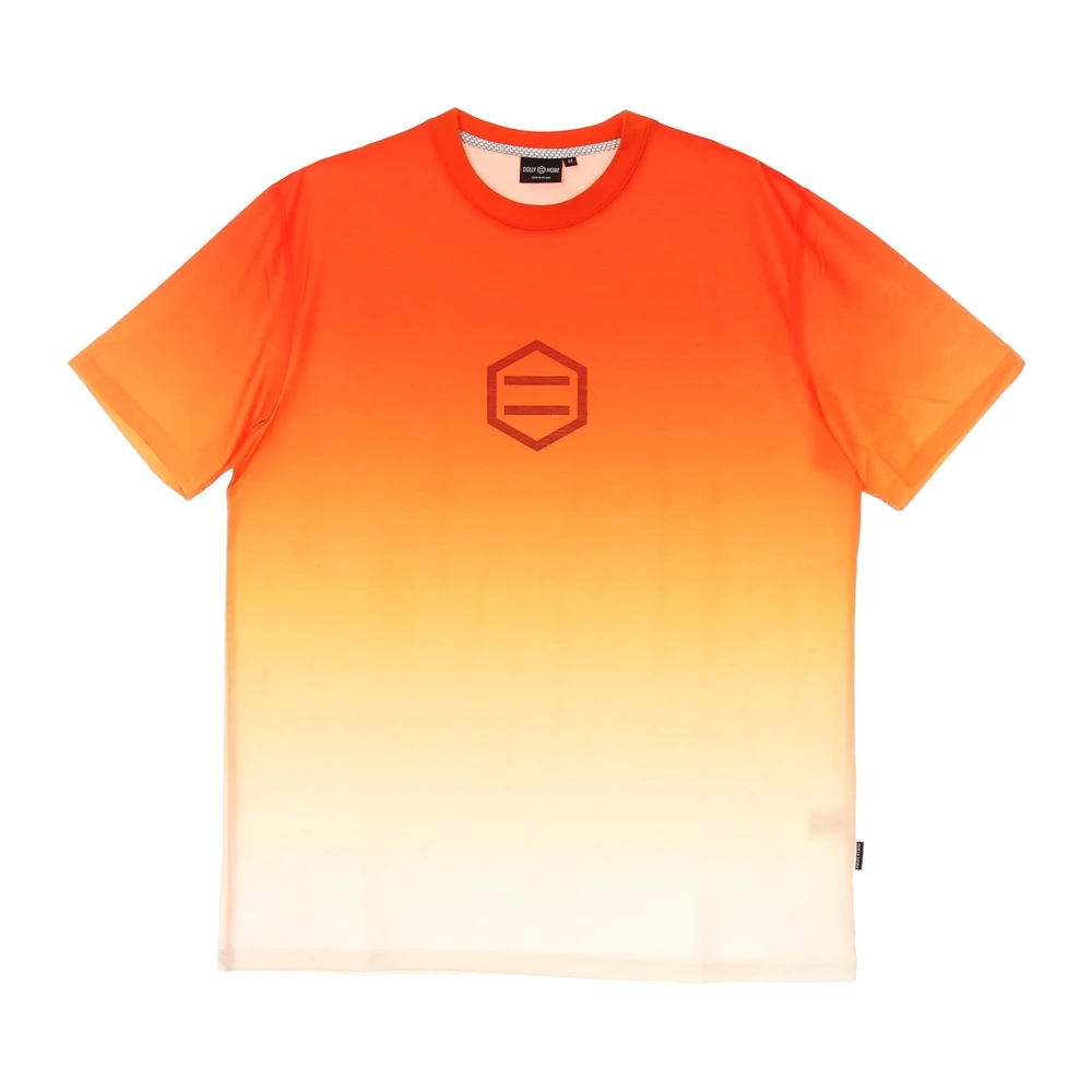 Dolly Noire Gradient Logo T-Shirt Orange Heren