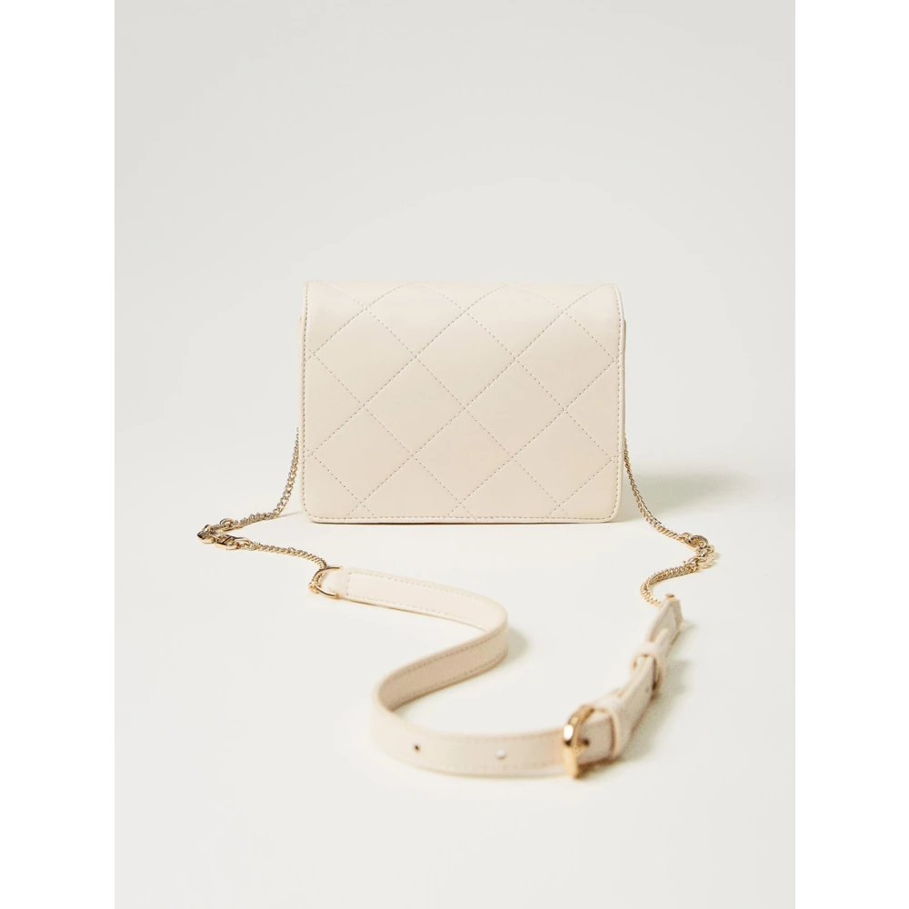 Twinset Gewatteerde schoudertas in oud wit Beige Dames