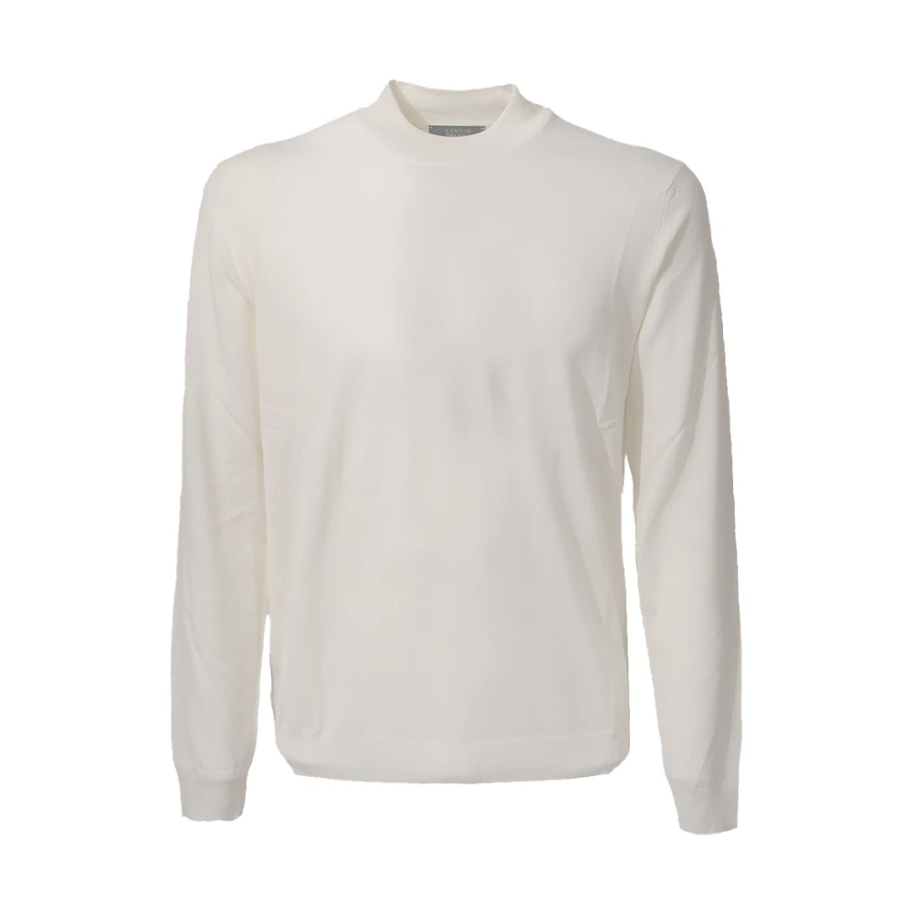 Zanone Flexwool Turtleneck Tröja Vit White, Herr