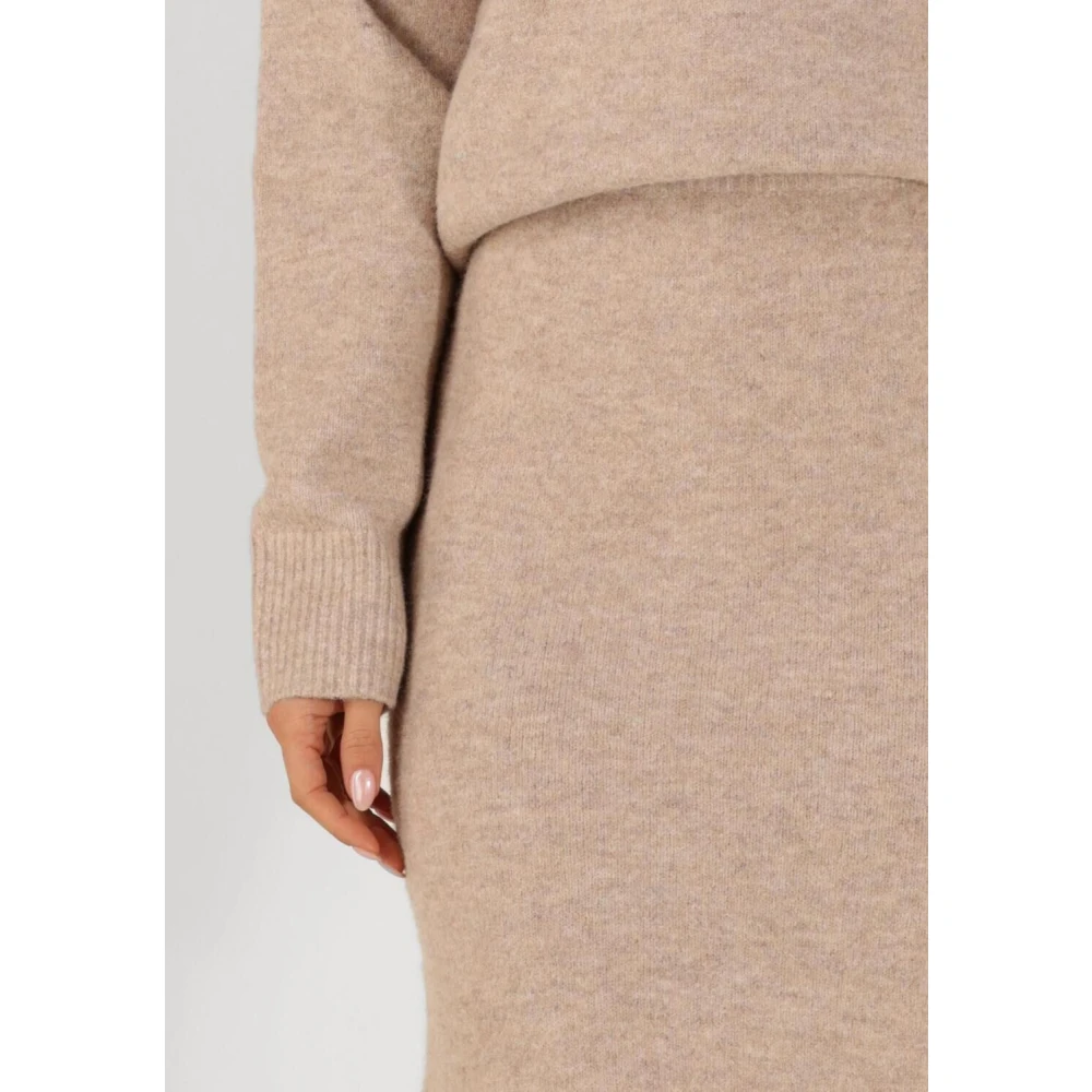 NEO NOIR Beige Gebreide Rok Ashanti Stijl Beige Dames