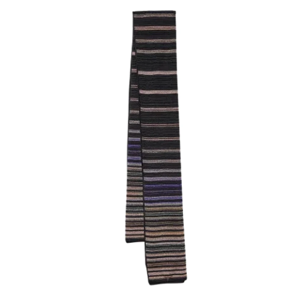 Missoni Pre-owned Fabric scarves Black Dames