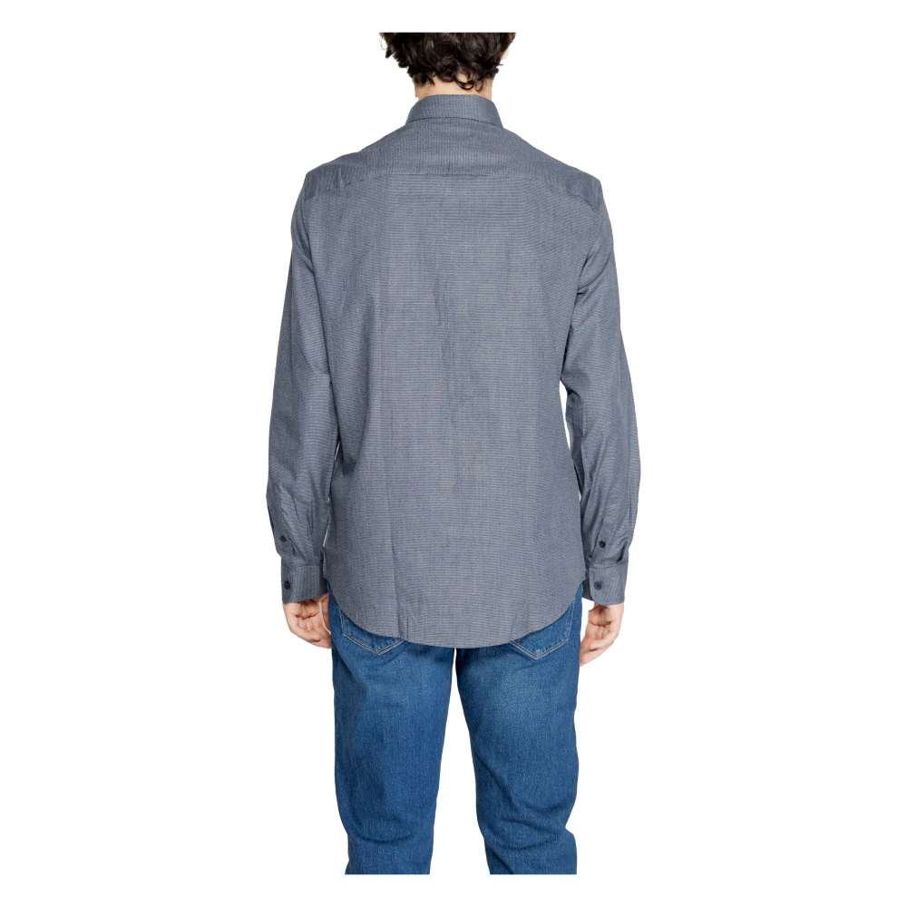 Armani Exchange Blauw Overhemd van Katoen Blue Heren