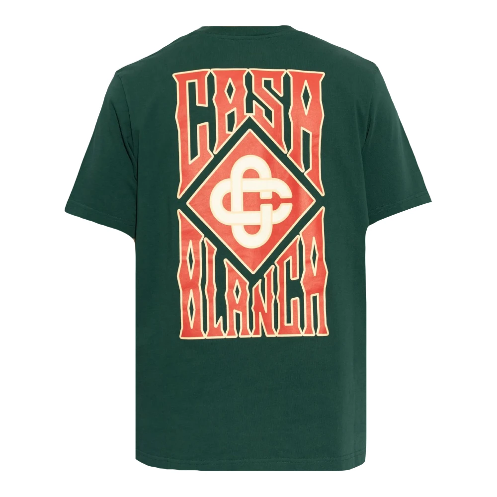 Casablanca Groene Katoenen T-shirt en Polo Green Heren