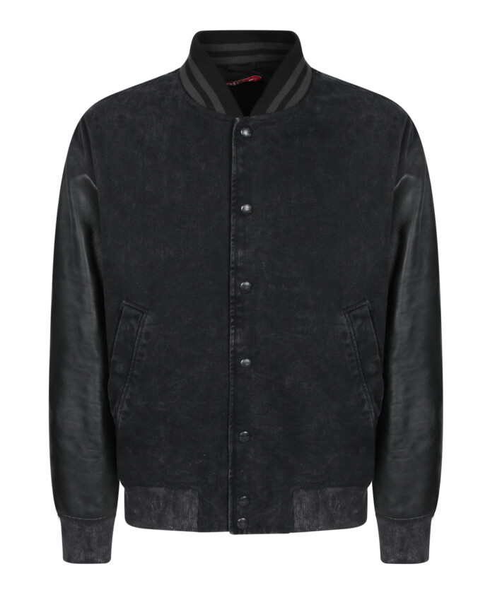 blouson-bomber-en-cuir-noir