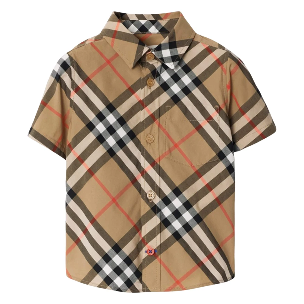 Burberry Boys Beige Essential Check Shirt In - Kids Shirts - 18 M - Kids