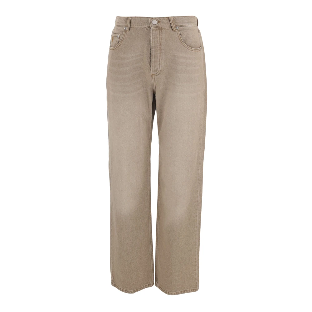 By Malene Birger Chicago Cotton Jeans - Female - Straight Fit Jeans - Beige - W26 - Jeans