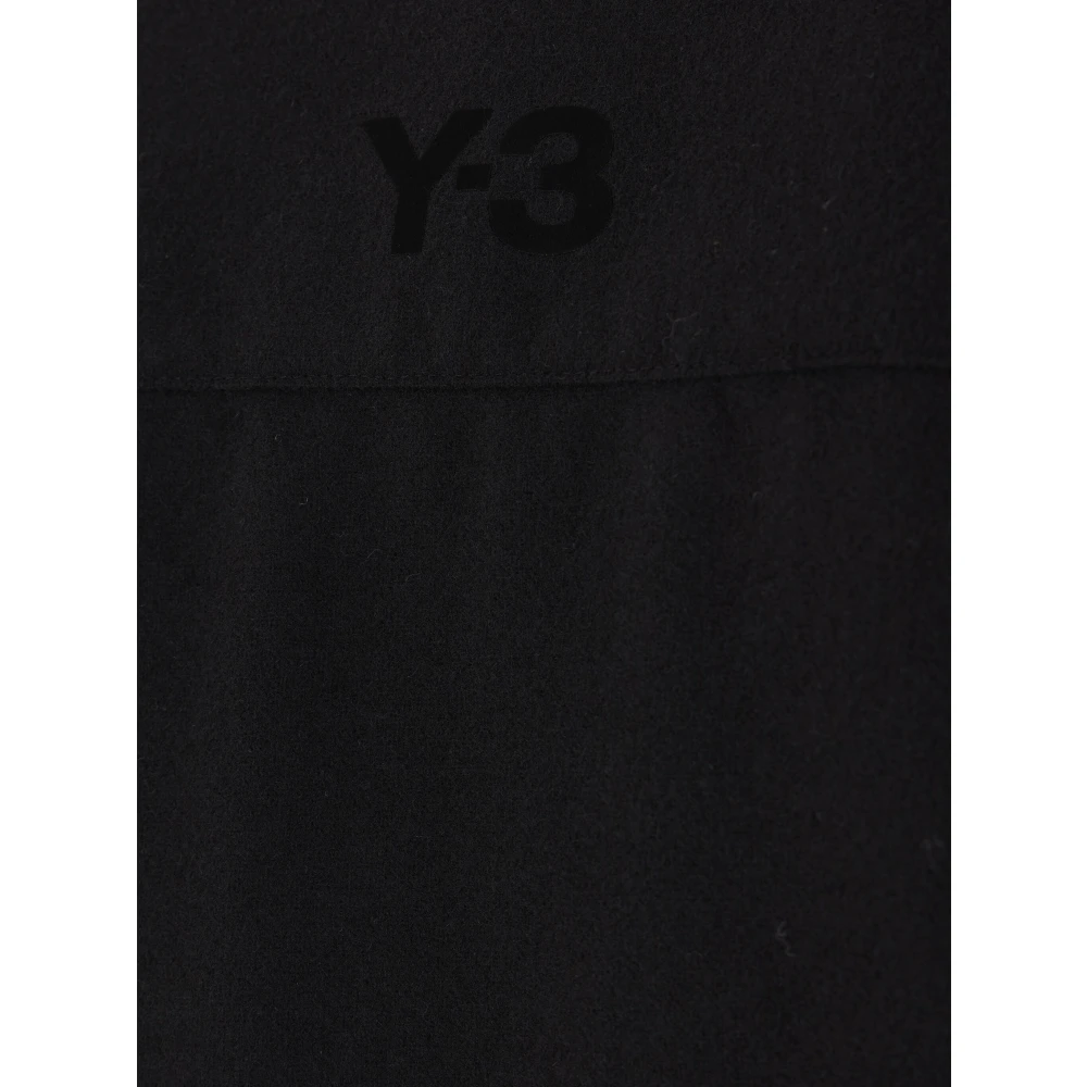 Y-3 Flanellen overshirt in wolmix Black Heren