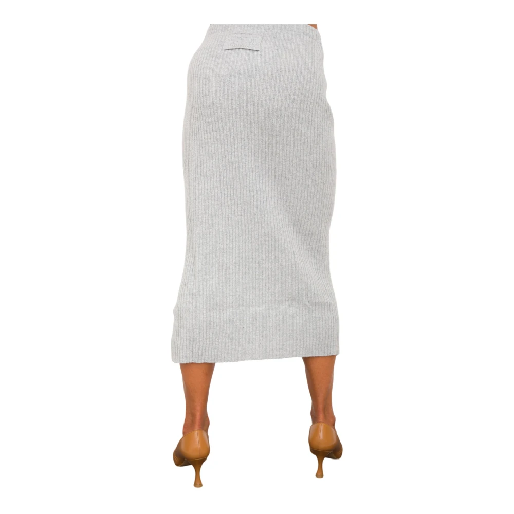 Twinset Grijze Geplooide Rok Gray Dames