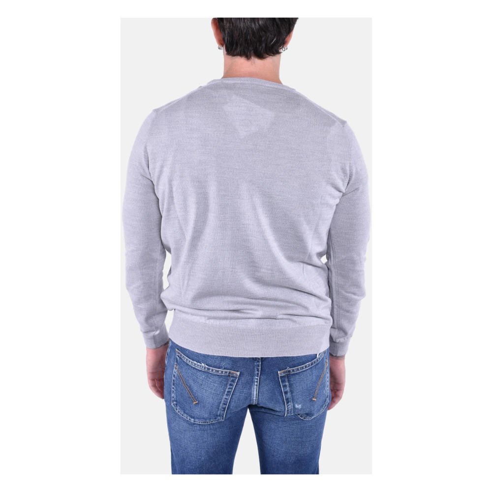 Kangra Wollen Crewneck Trui Gray Heren