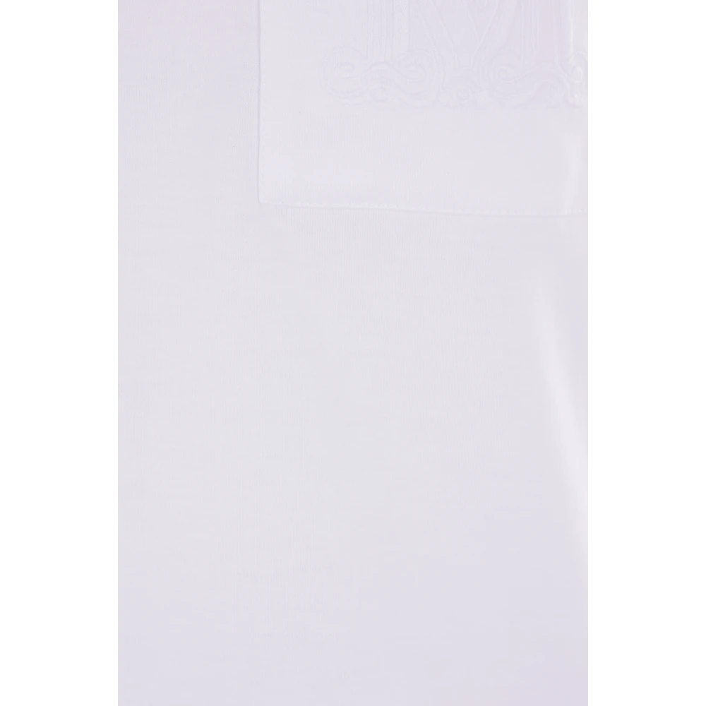 Max Mara Monogram Geborduurd Wit Katoenen T-shirt White Dames