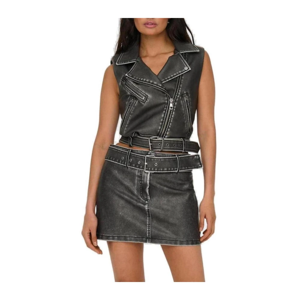 Only Zwarte Polyester Damesjas Jas Black Dames