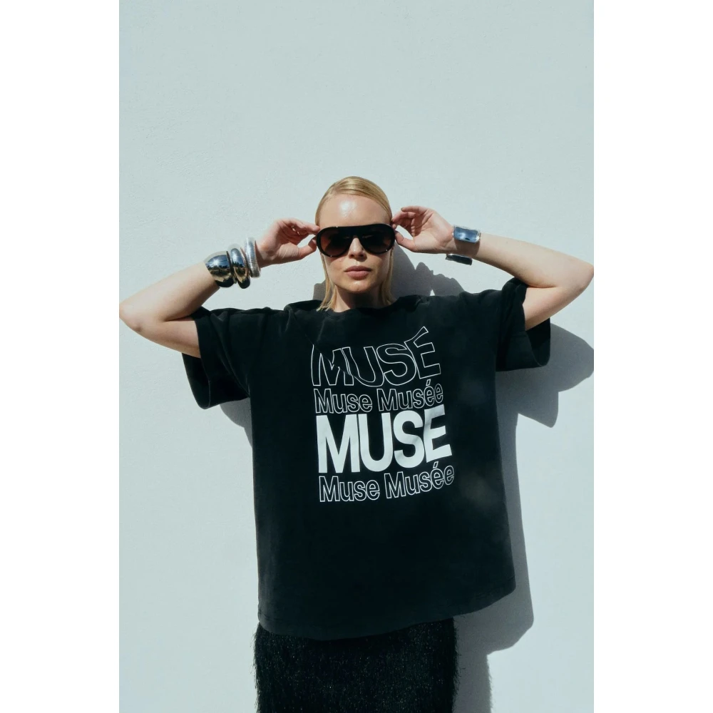Copenhagen Muse Logo Tee Zwart Black Dames