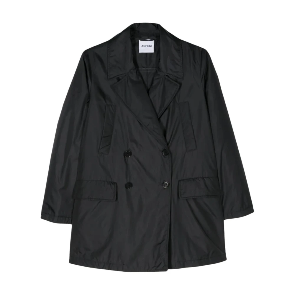 Aspesi Stijlvolle Nero Overcoat Black Dames