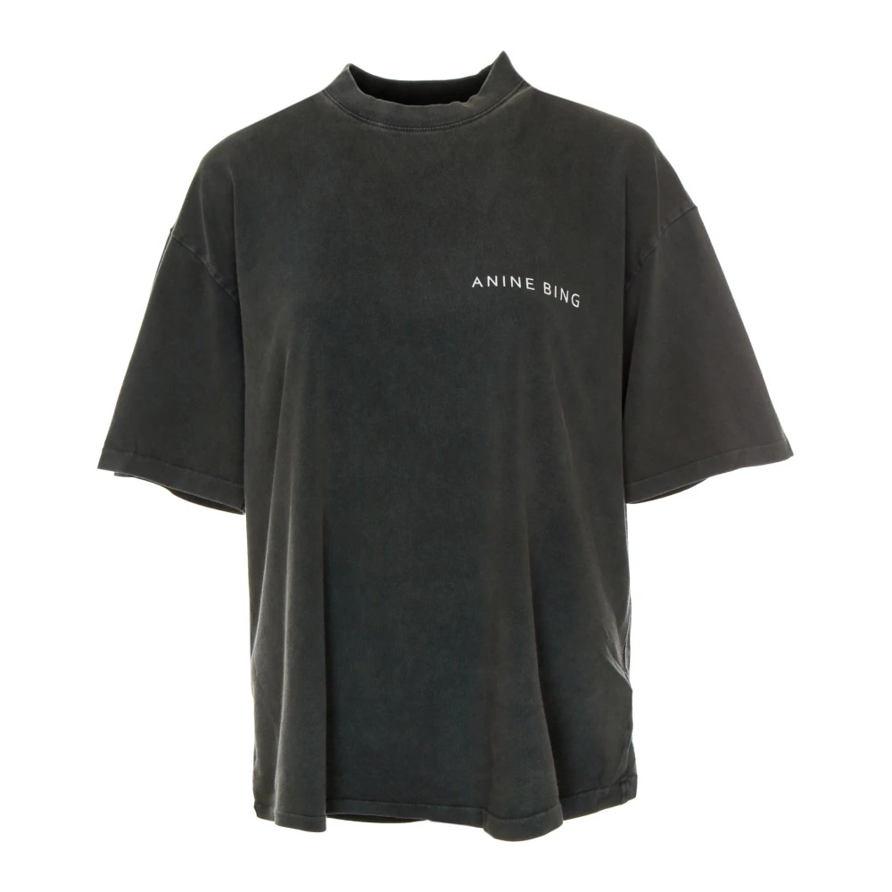 Anine Bing Snake Twisted Tee Oversized T-shirt Gray Heren