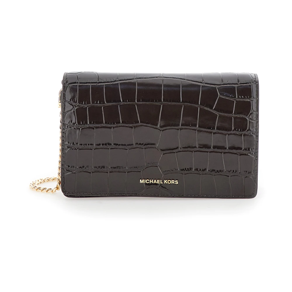Michael Kors Bruine Crossbody Tas met Flap Ketting Brown Dames