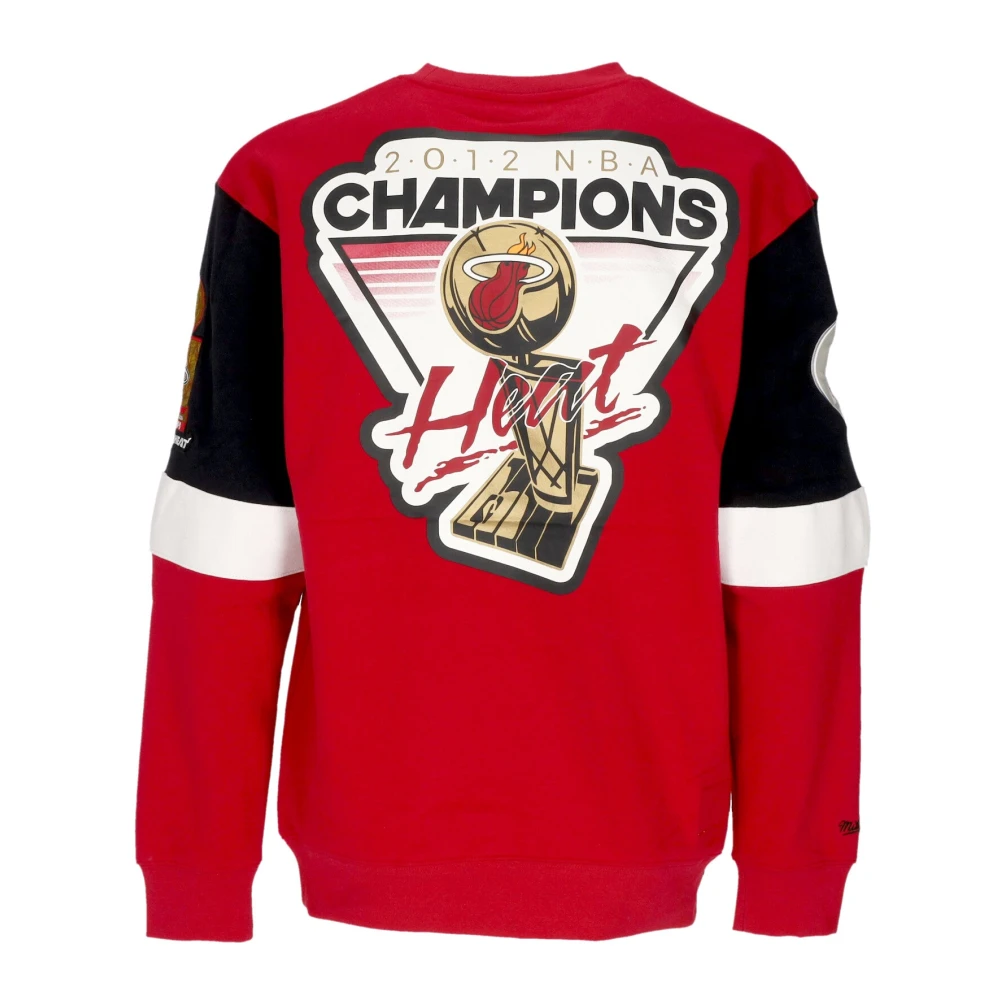 Mitchell & Ness Miami Heat NBA Crewneck Sweatshirt Red Heren
