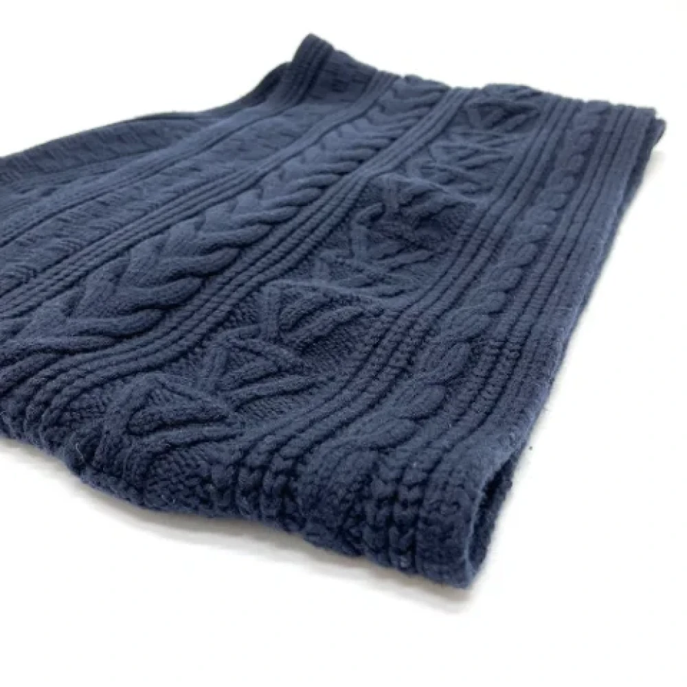 Louis Vuitton Vintage Pre-owned Wool scarves Blue Dames
