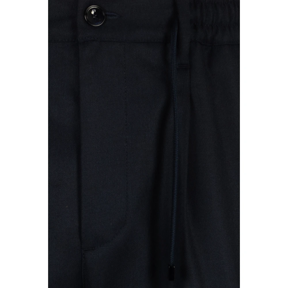 Cruna Blauwe Tapered Gabardine Broek Blue Heren