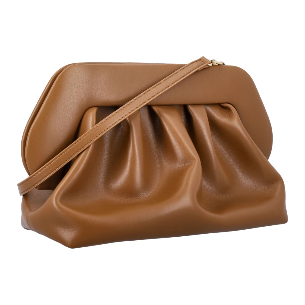 THEMOIRè Karamel Vegan Stof Clutch Handtas Brown Dames