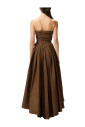 robe-midi-marron-avec-encolure-coeur