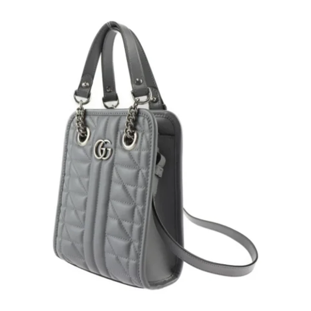 Gucci Vintage Pre-owned Leather totes Gray Dames