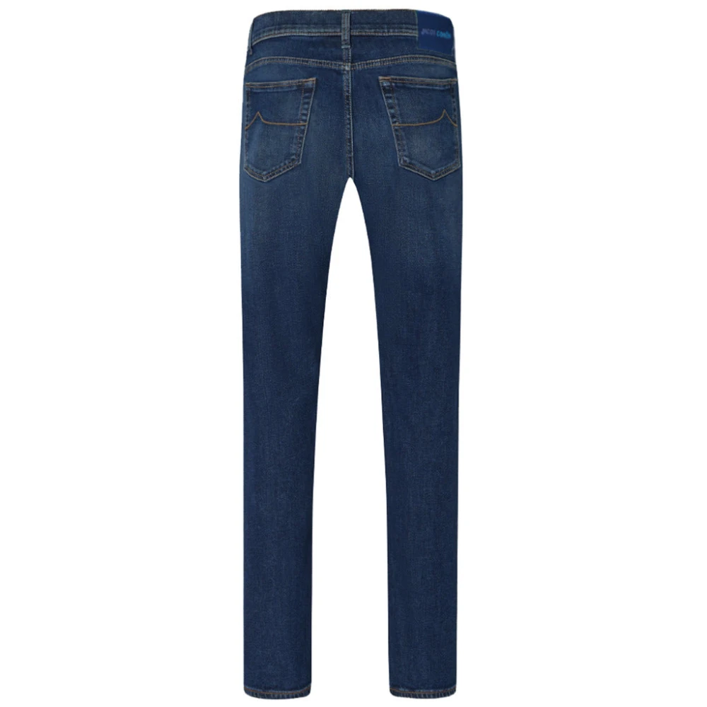 Jacob Cohën Slim-Fit Jeans met Gouden Stiksels Blue Heren