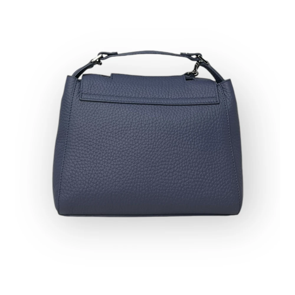 Orciani Zachte leren crossbody tas Blue Dames